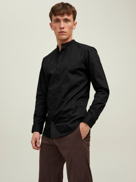 Joe Camisa Básica Manga Larga, Cuello Mao