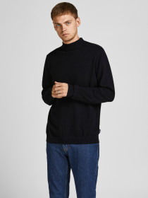 Jersey de JACK & JONES - JjeBasic Mock Punto, Cuello Alto